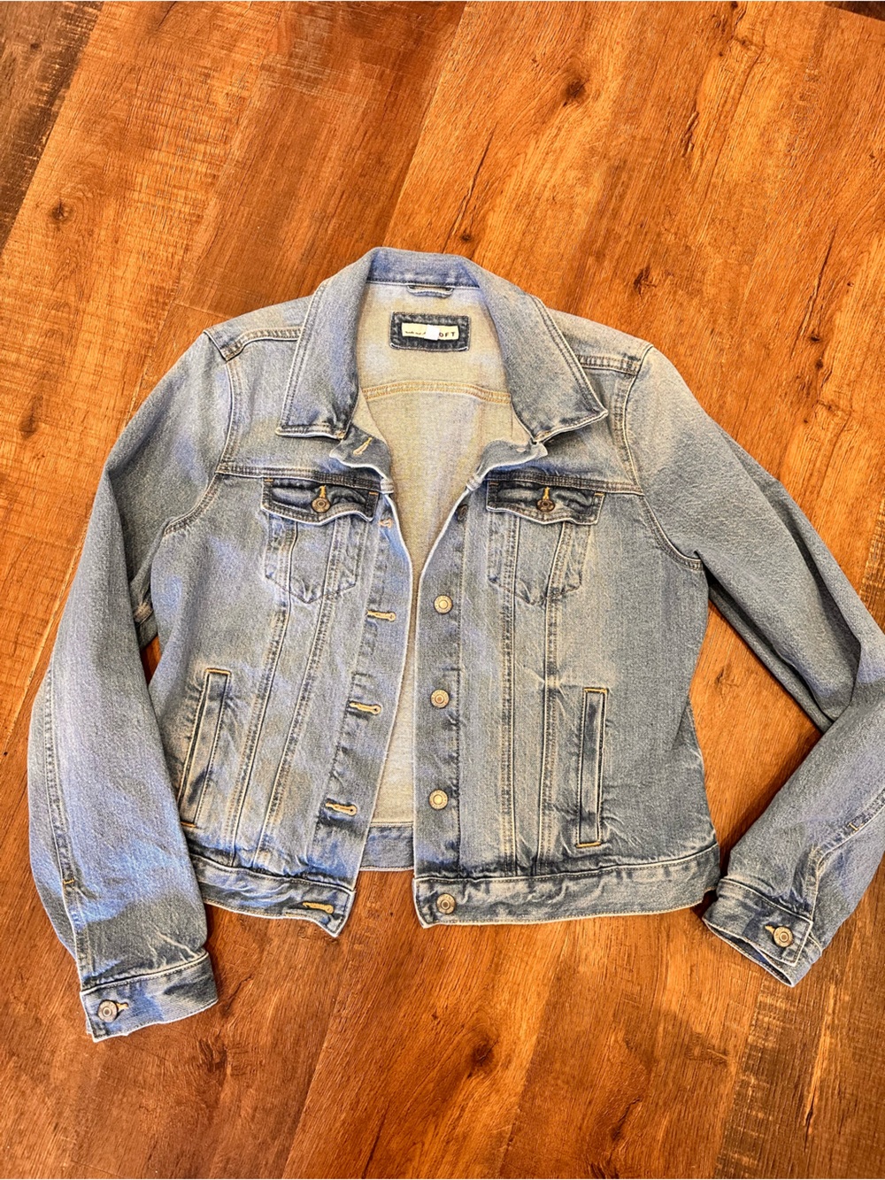 The loft Light Wash classic Denim Jacket - size M worn once